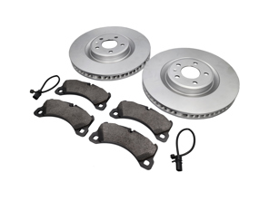 Vordere Bremsen: Bremsscheiben-Ø 350 mm und Bremsbeläge. Porsche Macan 3.0L - 95B615301T, 95B615302R, 971698151AD, 95B907253