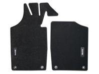 Tappetini, set, nero, bordatura in nabuk per Porsche 914 - 91455102300