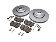 Front brake pads and brake disc package. Porsche Cayenne 957 TURBO S - 95535140161, 95535140261, 95535193952, 95561236552, N90685403
