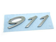 911 -  Chrome rear lid badge. Porsche 991 - 99155923101