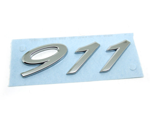 911 - Verchromtes Heckdeckel-Emblem. Porsche 991 - 99155923101
