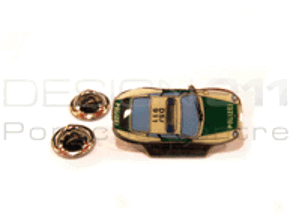 Pin Badge 'Porsche 911 Polizei' Wit/Groen